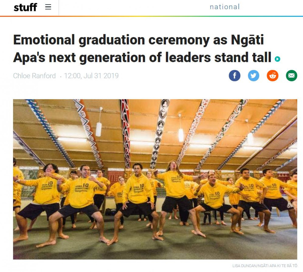 Emotional graduation ceremony as Ngāti Apa's next generation of leaders stand tall