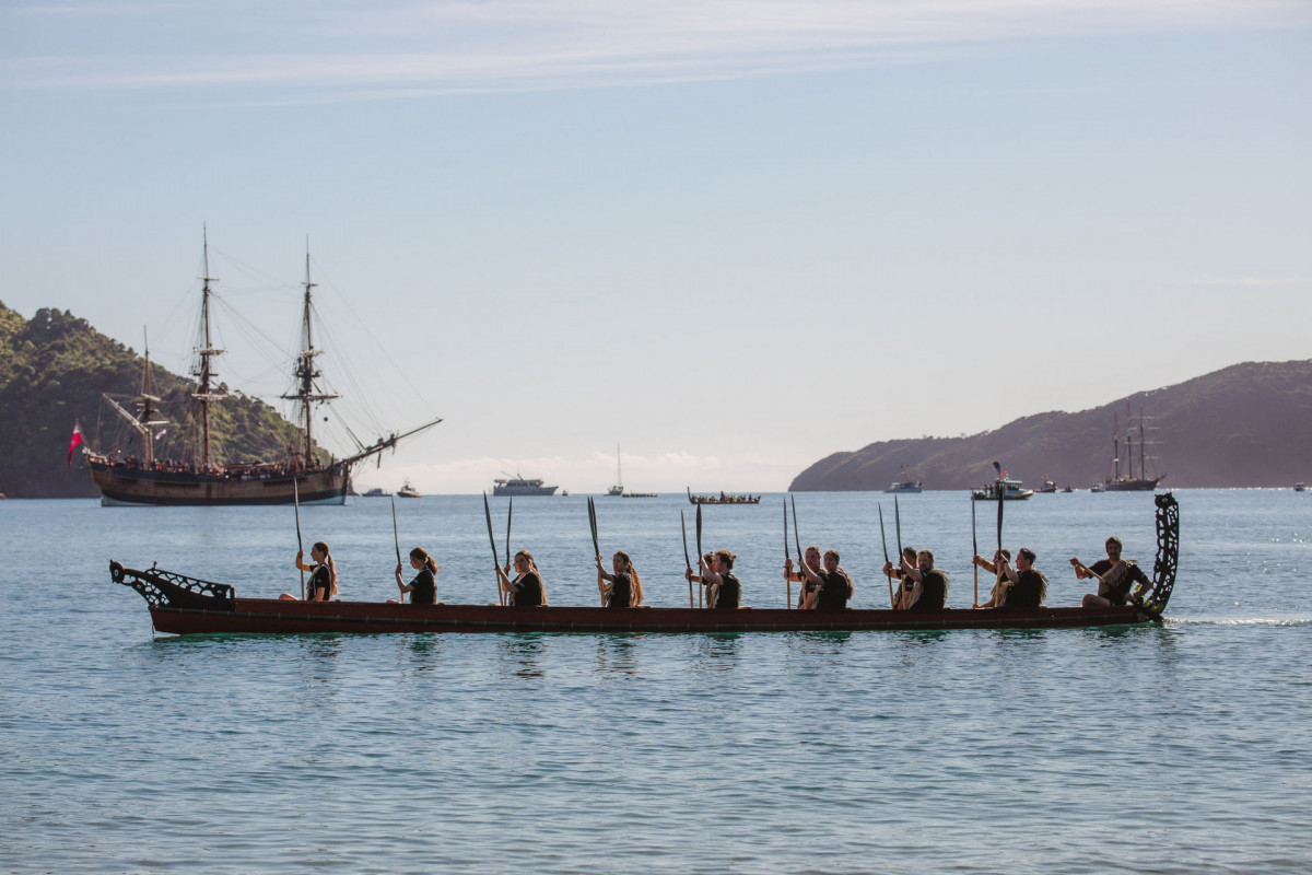 Tuia 250 brings Endeavour replica southward