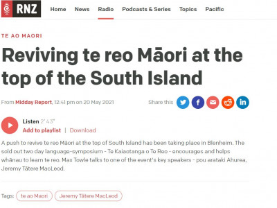 Reviving te reo Māori at the top of the South Island