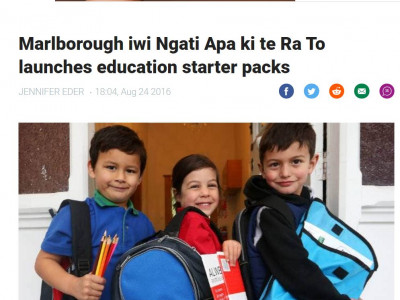 Ngāti Apa ki te Rā Tō launches Education Starter Packs