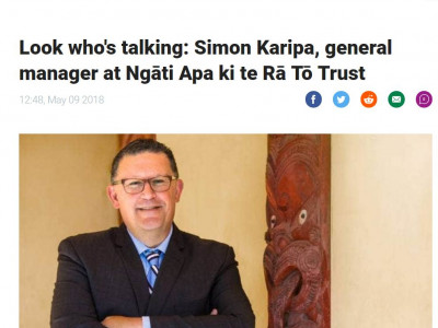 Look who's talking: Simon Karipa, General Manager at Ngāti Apa ki te Rā Tō Trust
